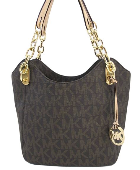 michael kors signature lilly large tote|Michael Kors signature canvas tote.